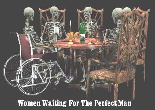 Get latest hilarious funny cartoons about women waiting for the perfect man ,funny cartoon waiting for the perfect man skeleton